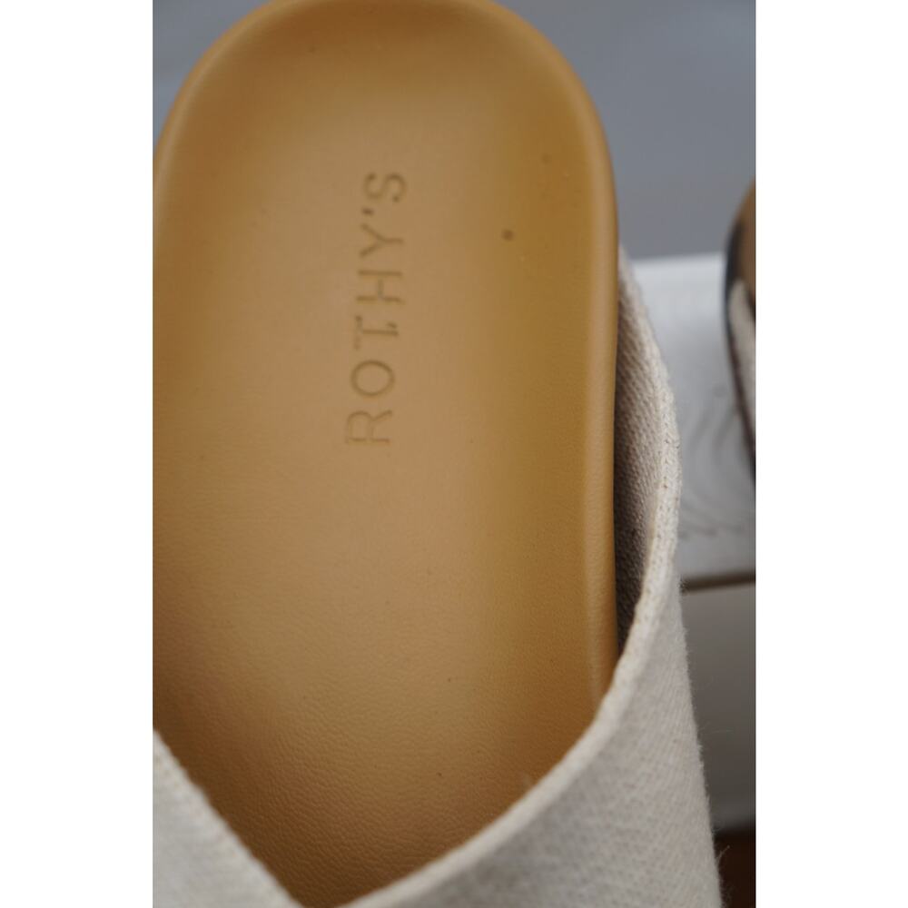 Rothy's The Weekend Slide Hemp Oat Cream Cross Strap Sandal Size 8 - Picture 8 of 10